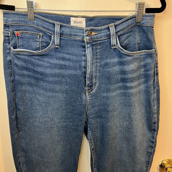 Hudson Blair Medium Wash High Rise Skinny Ankle Jeans, Size 32 - Picture 2 of 12